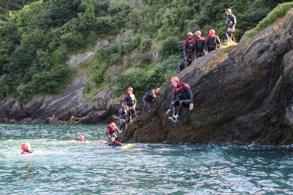 Coasteering Baggy Point, Croyde